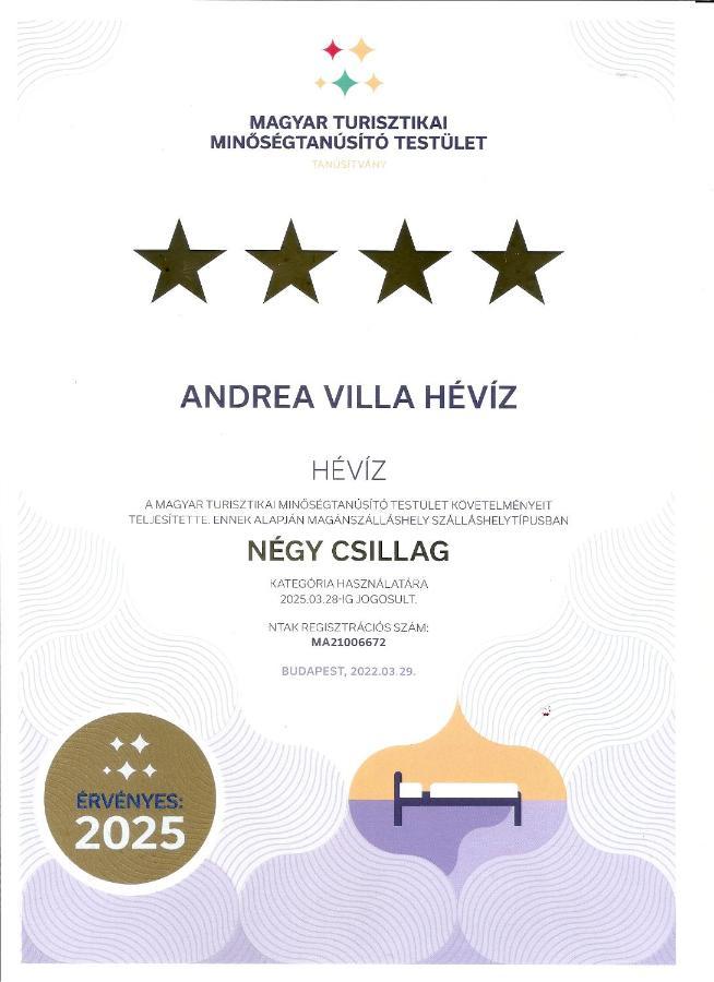 Andrea Villa Heviz I Balaton Exteriör bild